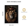 thumbnail image 2 of Nawypu Large Lion Canvas Wall Art, lion king with crown Black Gold, Wall Decor Africa wild animals, Prints Pictures for Man Living Room Bedroom Bathroom Home Decor Ready to Hang, Framed, Wall, 2 of 5