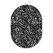 Furnish My Place Animal Print Rug - 5 ft. x 7 ft. Oval, Zebra Migrant Beauty, Nylon Rug for Patio, Garden, Hallway, Living Room