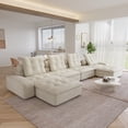 thumbnail image 3 of Sodrens 181" Modular Sectional Sofa Cloud Couch,U-Shaped Modern Frosted Velvet Sofa for Living Room,Apartment and Small Space,4-Seat Sofa with Two Ottomans,Beige, 3 of 11