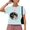 1-Blue, variant on Women's Yellow Grayscale Full Moon Copy Moon Joy Celestial Graphic Short Sleeve Crop T-Shirt Daily Wear Crewneck XS-XL Top
