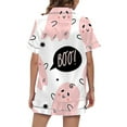 thumbnail image 4 of Ulitacool Pajamas For Womens Halloween Short Sleeve Lapel Sleepwear Shirts Pants Stylish Round Neck Tops Shorts Lapel Button Down 2 Pieces Pjs Set Sleepwear Lightweight Nightwear Light Yellow L, 4 of 5