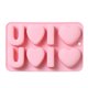 thumbnail image 1 of Molde de silicona antiadherente para cupcakes, chocolates y dulces con diseño de amor en 3D para San Valentín, color rosa, 1 of 5