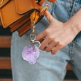 thumbnail image 3 of CaiYueKe 26 Letter Initial Keychain with Purple Pom Poms - Velvet Pendant Charm for Backpack Purse, Alphabet Jewelry Gift for Women Men Friends Holiday Party Decoration, 3 of 6
