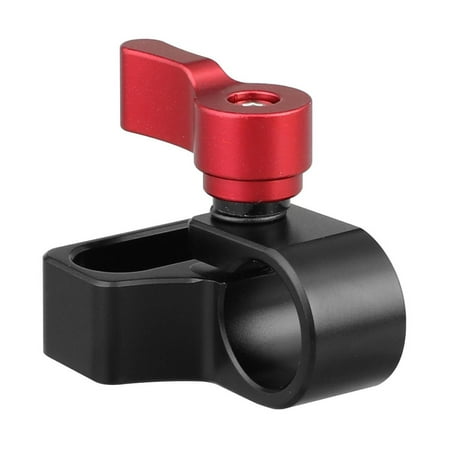 

CAMVATE Flexible 15mm Single Rod Clamp Adapter with 1/4 -20 Mounting Groove Red Knob