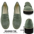 thumbnail image 3 of CHICVOMEY Vintage Penny Loafers for Women Slip On Platform Shoes with Lug Sole Arch Support Comfort Non-Slip Work Shoes for office Business Casual, 3 of 8