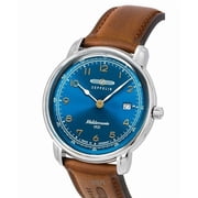 Zeppelin 100 Jahre Mediterranee Leather Strap Blue Dial Quartz 96403 Men's Watch