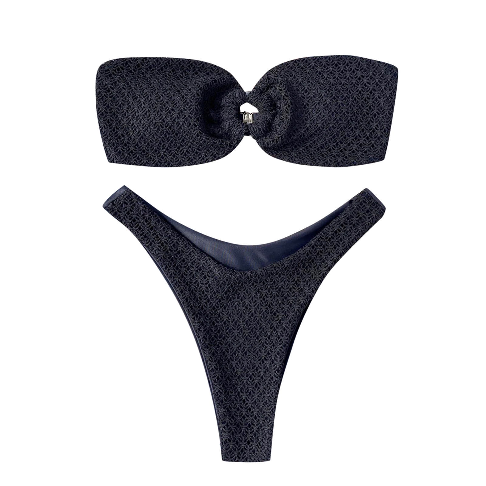 ForestYashe Bikinis For Womens Swimsuits Swimsuit Ring Cutout Tube Top