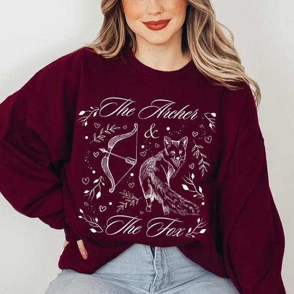 The Ballad of the Archer and the Fox Sweatshirt, once upon a broken heart, bookish shirt, fantasy book lover gift, reading sweatshirt