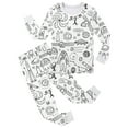 thumbnail image 1 of Fshinging Children Clothes Set Handmade Doodle Sketch Coloring Fun Diy Hand Painted O- Neck Long Sleeve Set Garçon Vêtements, 1 of 4