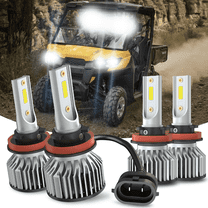 For 2016-2023 Can Am Defender UTV LED Headlight High Low Beam Bulbs Combo Kit 6000K White 4pack