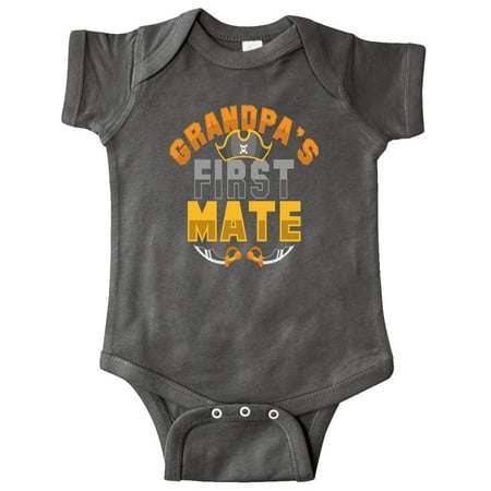 

Inktastic Grandpas 1st Mate Pirate Sailing Gift Baby Boy or Baby Girl Bodysuit