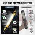 thumbnail image 6 of Beslands Work Light, 3000LM Bright LED Work Lights, 4400mAh Rechargeable Magnetic Underhood Work Light with Hooks, Cordless Battery Powered Mechanic Light for Car Repairing/Inspection/Garage/Workshop, 6 of 8
