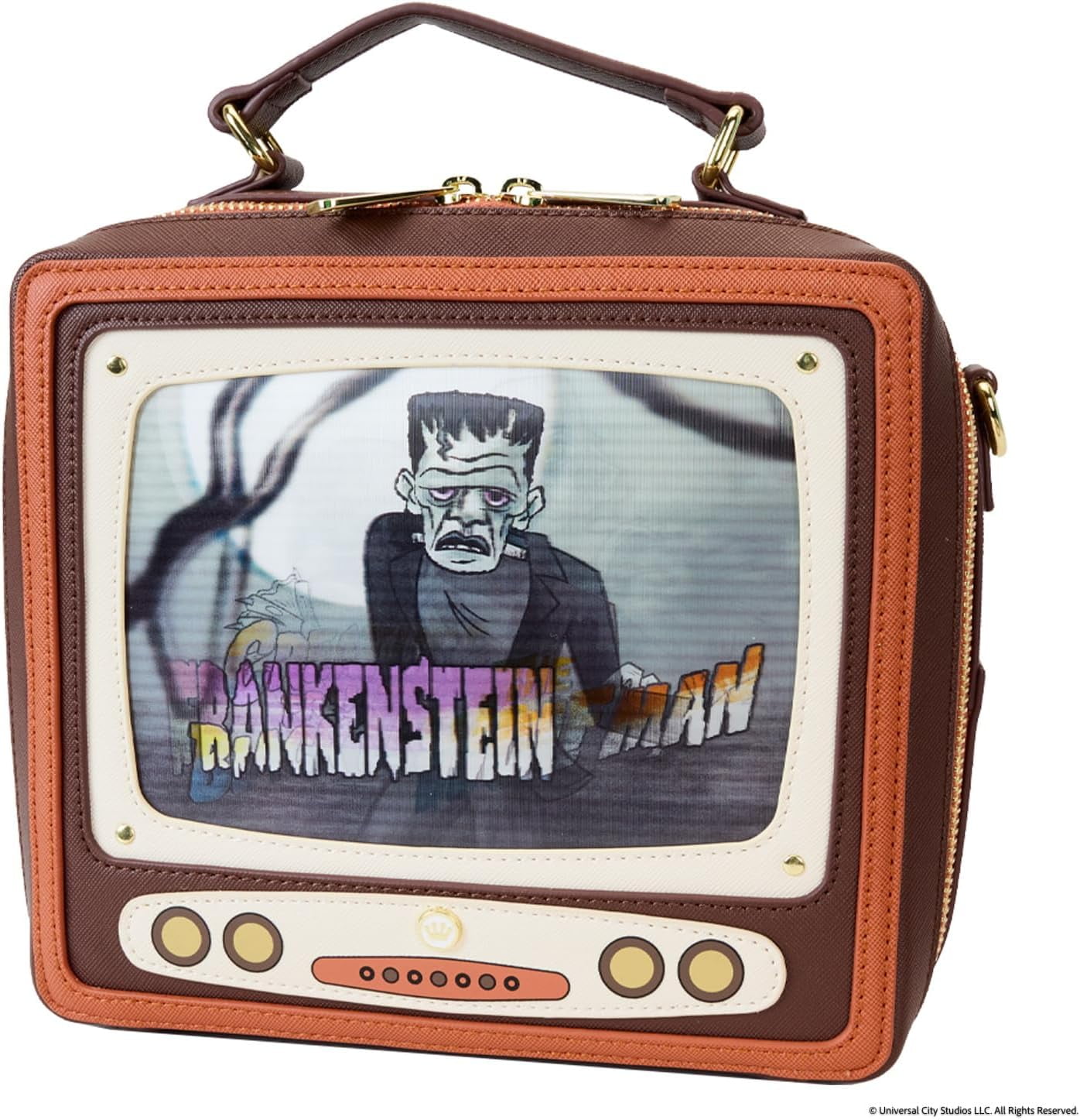 Universal Monsters Vintage TV Triple Lenticular Crossbody Bag