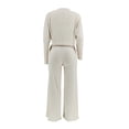 thumbnail image 4 of Edvintorg Womens Rompers One Piece Long Sleeve High Waist Side Pocket Stretch Casual Jumpsuit with Wide Leg Pant Womens Trendy Clothes S-2XL Beige, 4 of 4
