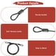 thumbnail image 4 of Cable de Seguridad Uxcell con Asas [2Pcs] - 6.56ft / 78.7 Pulgadas Cable de Seguridad de Acero Inoxidable para Candado de Equipaje Uso para Bicicletas y Equipaje - [Negro], 4 of 6