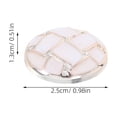 thumbnail image 2 of COOPHYA 20Pcs White Coat Buttons Plastic Round Fasteners with Woven Texture for Jackets Sweaters Pajamas, 2 of 6