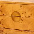 thumbnail image 5 of bali & pari Kayla Natural Light Mappa Burl Wood 2-Drawer Nightstand, 5 of 10