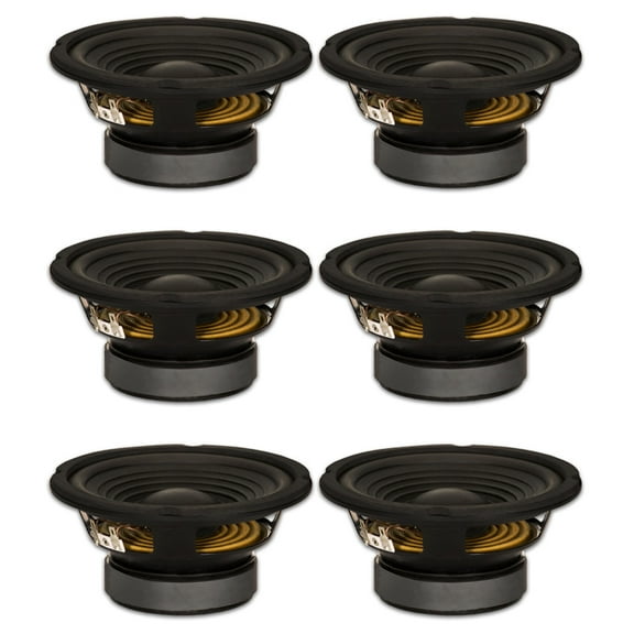 6 Goldwood Sound GW-206/8 OEM 6.5" Woofers 180 Watts each 8ohm Replacement Speakers