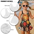 thumbnail image 6 of chaqlin Boho Bright Blossom Lion Swimwear for Girl,One-Pieces Bathing Suit Cute Ruffle Girl Swim Dress Quick Drying Soft Animal Print Bathing Suit Hawaiian Beachwwer,12-13Y, 6 of 7