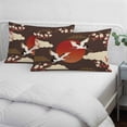 thumbnail image 3 of Japanese Style Pillow Covers, Linen Long Throw Pillow Case, Modern Cranes Cherry Flower Wave Brown Holiday Pillow Protector Decorative Cushion Cover for Living Room/Bedroom 20" x 36", 3 of 8