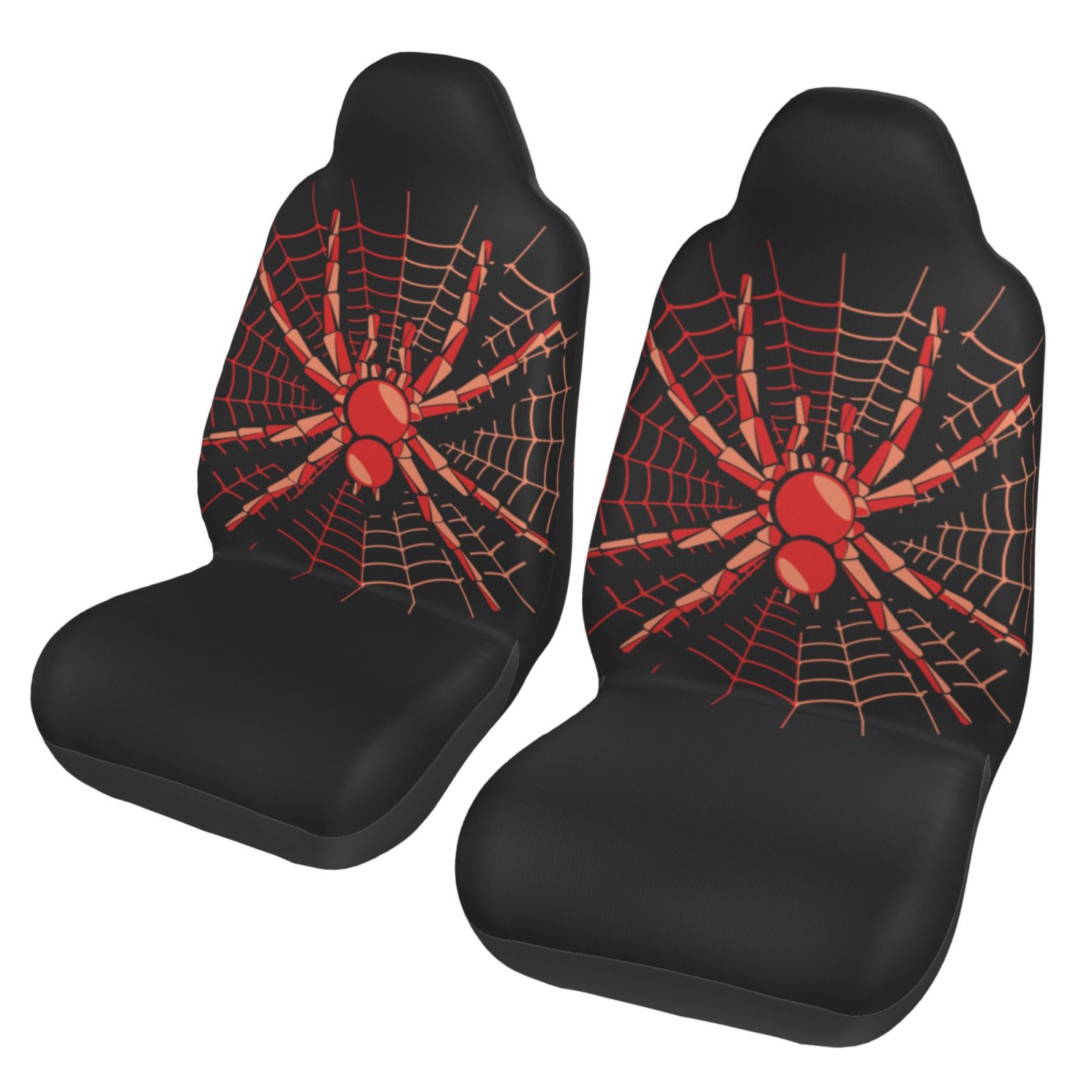 TEQUAN Front Seat Covers, Fantasy Spider Insect Pattern 2 Piece Car Seat Cover Fit Most Car SUV