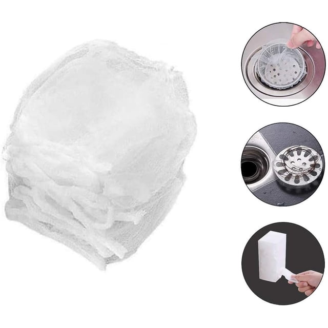 Bolsa de malla para fregadero de cocina - 200 bolsas de malla desechables para fregadero - Bolsas de filtro de malla para fregadero TUNC Sencillez