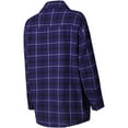thumbnail image 3 of Women's College Concepts Purple/Black Phoenix Suns Boyfriend Button-Up Nightshirt, 3 of 3