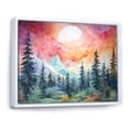 thumbnail image 2 of Designart "Northern Lights In Watercolor II" Northern Lights Floater Framed Wall Art Prints, 2 of 5
