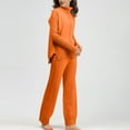 thumbnail image 4 of Ashirexll Two Piece Sets for Women, Outfits for Women, Winter Knitting Long Sleeve Shirt and Pants Casual Two Piece Comfortable Suit, 4 of 7