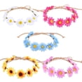 thumbnail image 1 of EeaseMX diademas florales para el pelo, corona de flores de imitación para festivales, fiestas, fotos y bodas (blanco, amarillo, azul, rosa y rojo rosa, 1 unidad cada una), 1 of 7