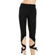 thumbnail image 2 of Leggings sinuosos ajustados para yoga y gimnasio recortados con envoltura para mujer (Negro XL), 2 of 3