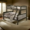 thumbnail image 6 of Bruke Twin/Full Size Bunk Bed with Ladder- Slatted Gray Solid Hardwood, 6 of 6