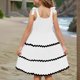 thumbnail image 5 of Vestido de Cumpleaños para Niñas Color Sólido Camisola de Moda Y Cómoda Vestido Casual para Niñas, 5 of 9