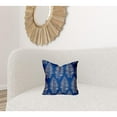 thumbnail image 5 of HomeRoots 16" X 16" Blue And White Enveloped Tropical Throw Indoor Outdoor Pillow Cover, 5 of 5