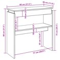 thumbnail image 4 of vidaXL Table Console Chêne Sonoma 80x30x80 cm Bois Reconstitué, 4 of 5