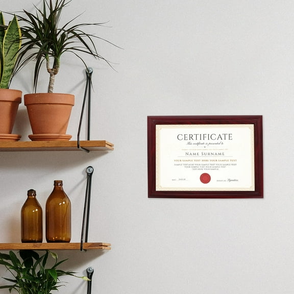 VERDANVERSE Rectangular Certificate Photo Frame Natural Decoration