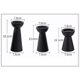 thumbnail image 2 of Juego de 3 portavelas negros - Portavelas de metal para velas de pilar - Portavelas para mesa, 2 of 5