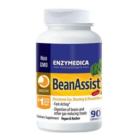 EnzyMedica BeanAssist - 90 Capsules | Occasional Gas, Bloating &
