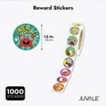 thumbnail image 3 of 1000 ct Teacher Reward Stickers for Kids Toddlers, Motivational Classroom Sticker Roll for School Student Encouragement, 8 Animals Designs, 1.5 in, 3 of 5