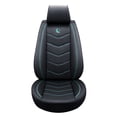 thumbnail image 2 of 1 Pcs Universal Car Front Seat Mat Covers PU Leather Breathable Cushion Pad Set Exquisite Workmanship Comfortable Antibacterial, 2 of 5