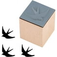thumbnail image 1 of Sello de goma de madera con forma de golondrina, sello de goma de pájaro de 1 pulgada, sello pequeño de golondrina, sello cuadrado de madera., 1 of 9
