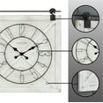 FirsTime & Co. White Farmstead Barn Door Wall Clock, Farmhouse, Analog, 27 x 2 x 29 in