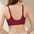 thumbnail image 3 of Zpanxa Wireless Bras for Women Full Coverage Push-up Lace Adjustable Straps Everyday Bra Red 38BC, 3 of 5