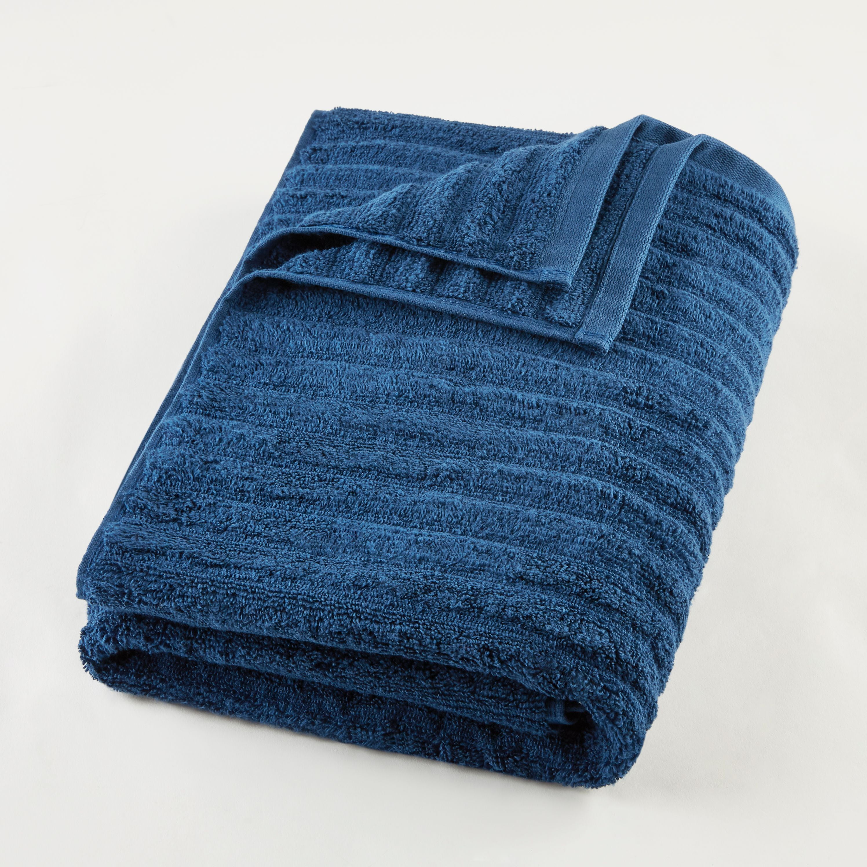 Mainstays Textured Performance Cotton Bath Sheet Towel - 2 ...