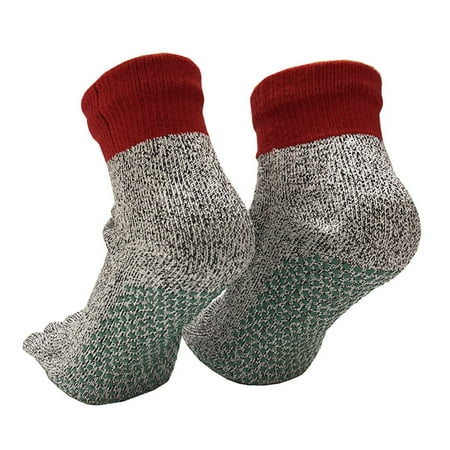 

Shangqer Level 5 HPPE Anti-Cut Anti-Puncture Outdoor Hiking 5-Toe Protection Crew Socks