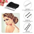 thumbnail image 4 of U-shaped Hair Pins, 200 Count for Women Lady Girls Bobby Pins French Hair Clips Hair Styling Pins Hair Accessories for Women (Black, 2 Inch), 4 of 8