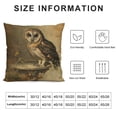 thumbnail image 5 of Orinice Owl Graphic Decorative Cushion Throw Pillow Cover for Home Living Room Sofa, Cotton Linen Pillowcase, Printed on Both Sides, 1PC 24x24in, 5 of 5