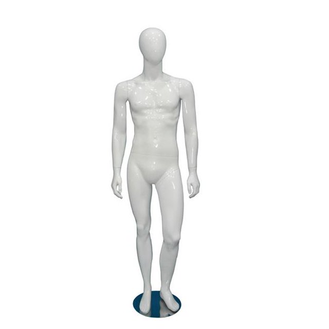 Male Hands By Side Mannequin, White