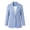 Blue, variant on Women Striped Open Front Blazer Long Sleeve Shawl Collar Lightweight Dressy Business Work Office Suits Jacket with Pockets