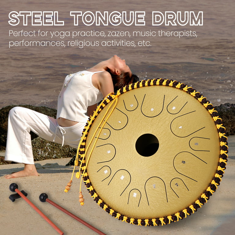  14-inch Steel Drum from Steel Drum Source w/ Sticks, Stand,  Music Booklet and Free Instructional DVD : Musical Instruments
